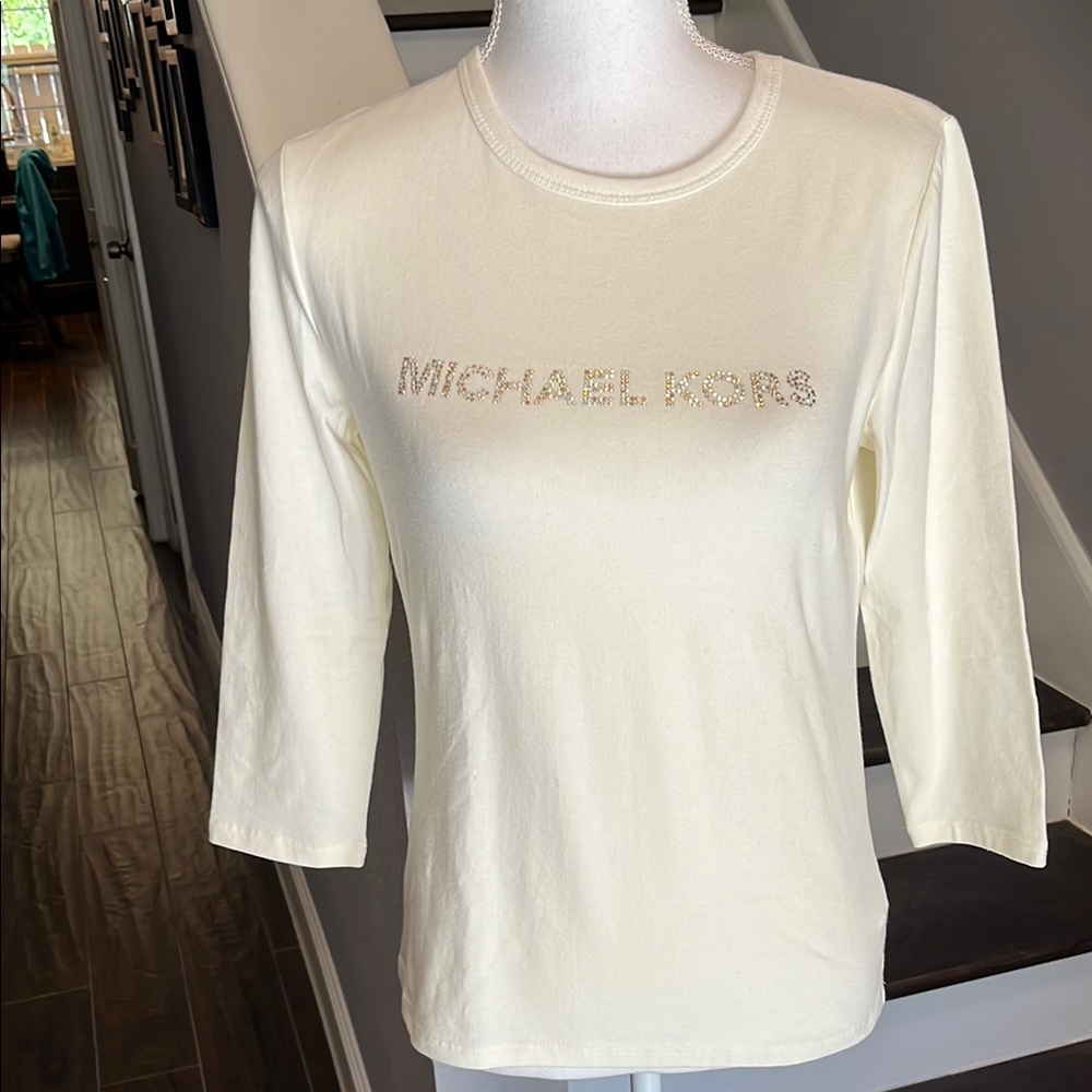 Michael Michael Kors Cream color long sleeve T-shirt. Never worn. PM me